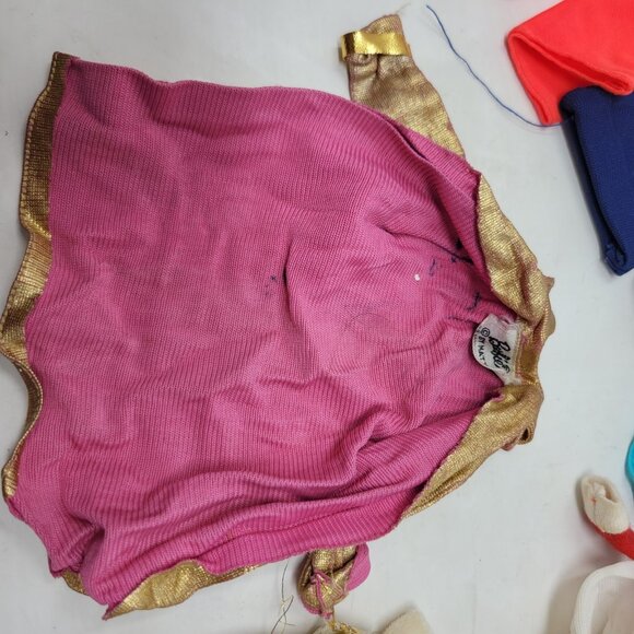 Vintage Lot Of Barbie Doll Mixed Clothes Coat Dress Sweater Swimsuit Jumpsuit - Picture 7 of 12